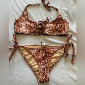 Snake print bikini